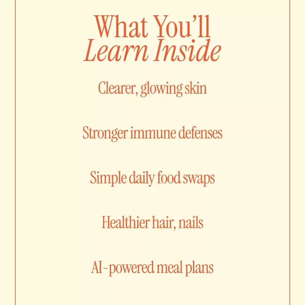 Beauty Starts Inside: Immune-Boosting Foods | Digital Guide to Foods That Boost Immune System for Beauty, Skin Glow & Inner Health
