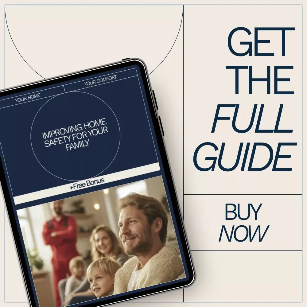 Improving Home Safety for Your Family | Practical Ebook Guide on how to improve home safety for family, Childproofing, Emergency Prep & Smart Home Security
