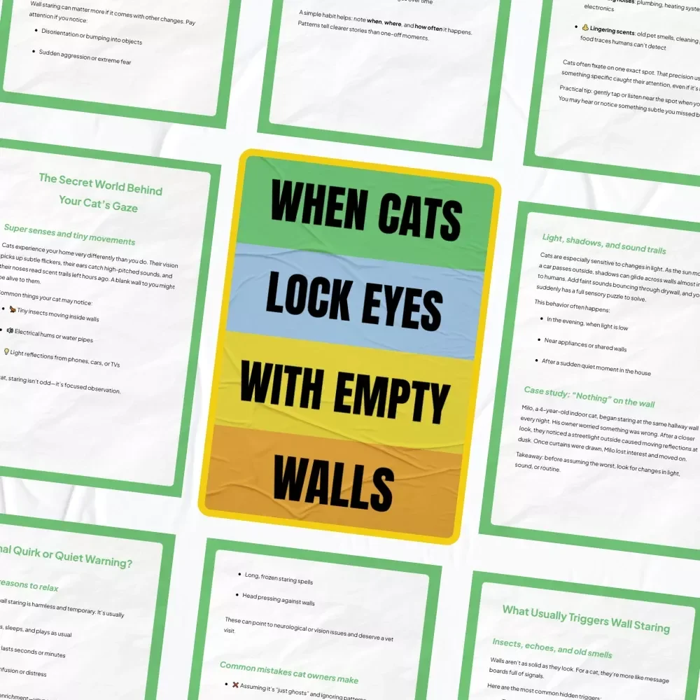 When Cats Lock Eyes With Empty Walls – A Curious Cat Owner’s Guide to Understanding Strange Staring Behavior | why does my cat stare at walls