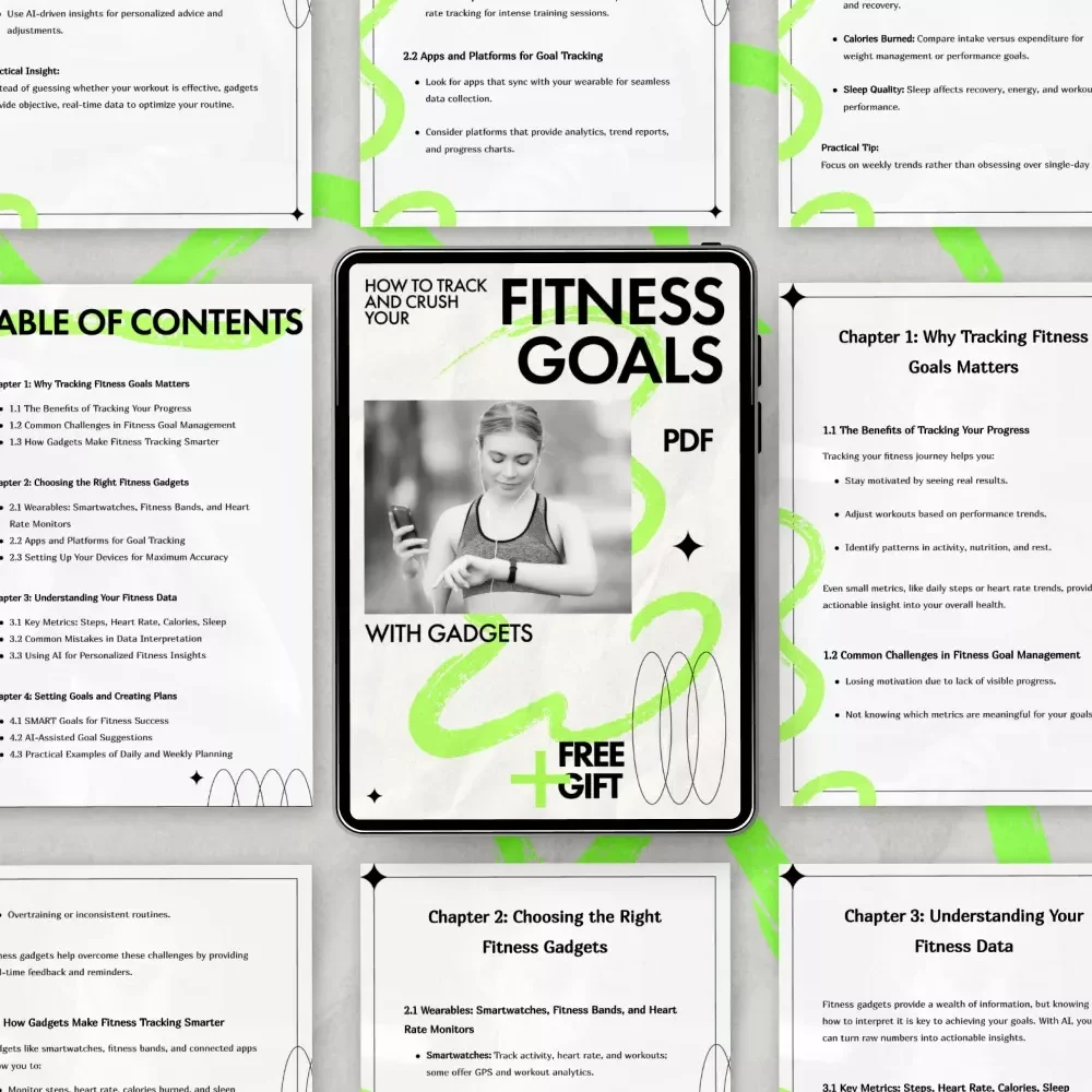 How to Track and Crush Your Fitness Goals with Gadgets – Smart Fitness Tracking eBook, Digital Guide for Using Wearables, Apps & Tech to Stay Motivated
