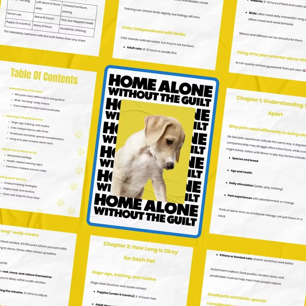 Home Alone Without the Guilt | A Smart, Modern Guide Answering how long can i leave my pet alone for Busy, Caring Pet Parents