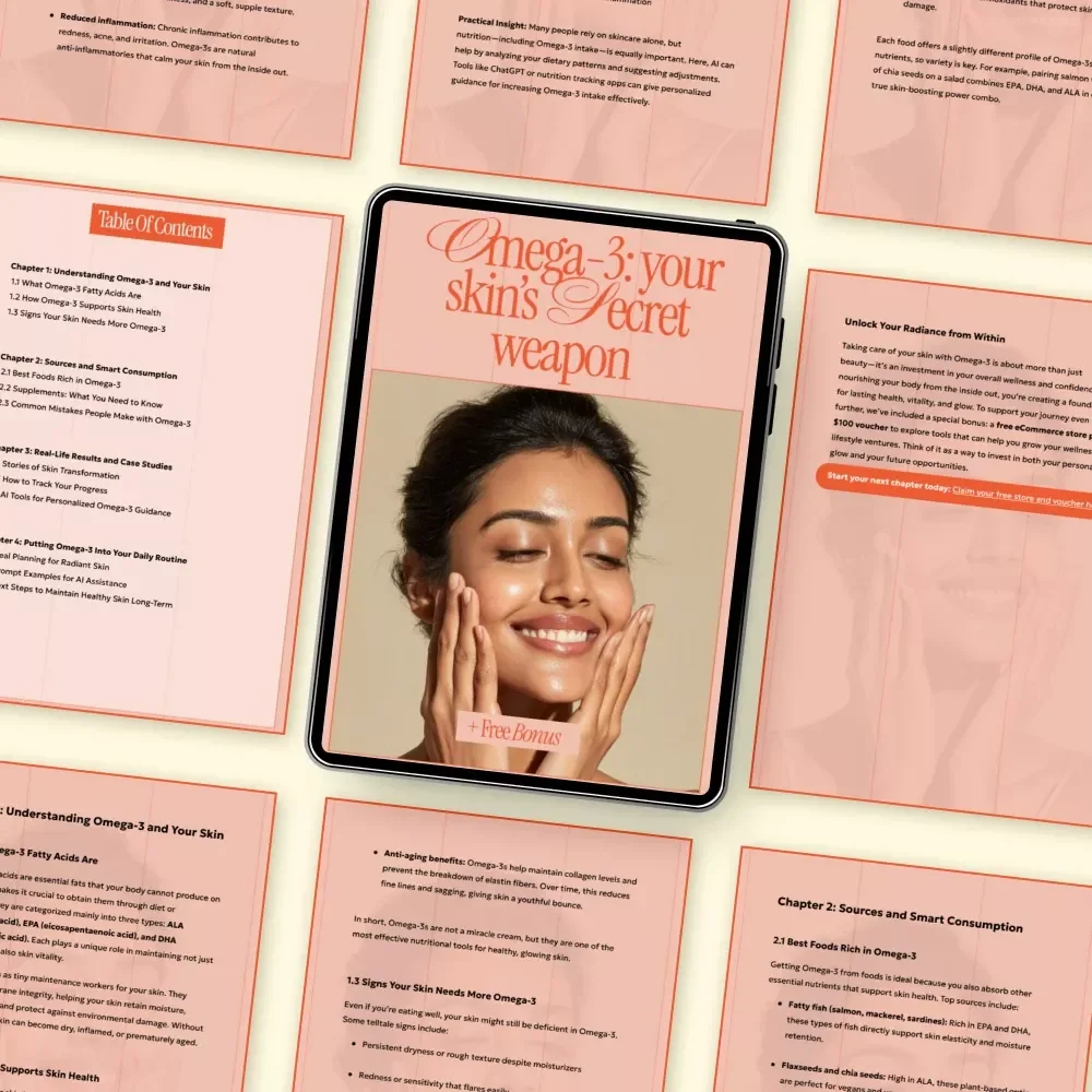 Omega-3: Your Skin’s Secret Weapon | Glow-Boosting Guide to the Benefits of Omega-3 for Skin | Digital Download