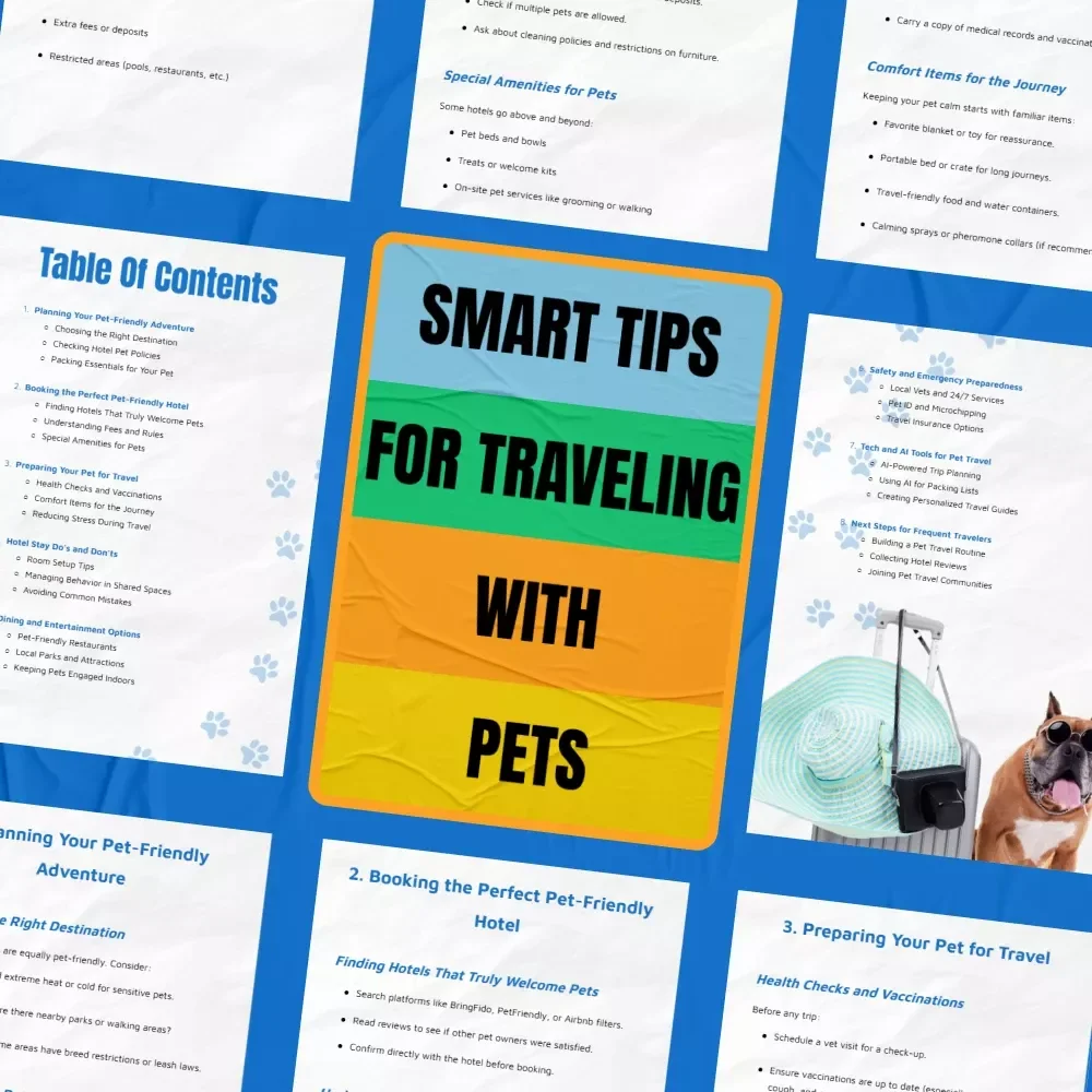 Smart Tips for Traveling with Pets | Essential Hotel Travel Pet Tips eBook for Stress-Free Pet-Friendly Trips