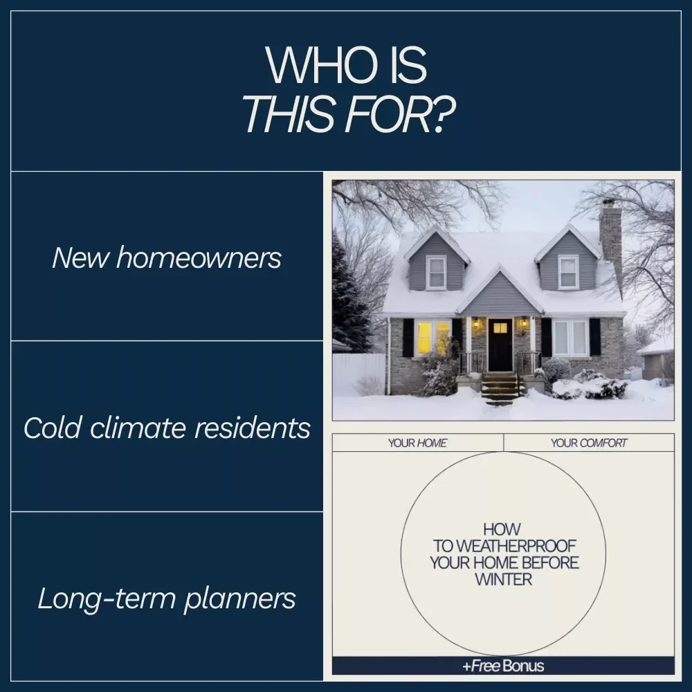 How to Weatherproof Your Home Before Winter | Easy Winter Home Prep Checklist | Energy-Saving Digital Download