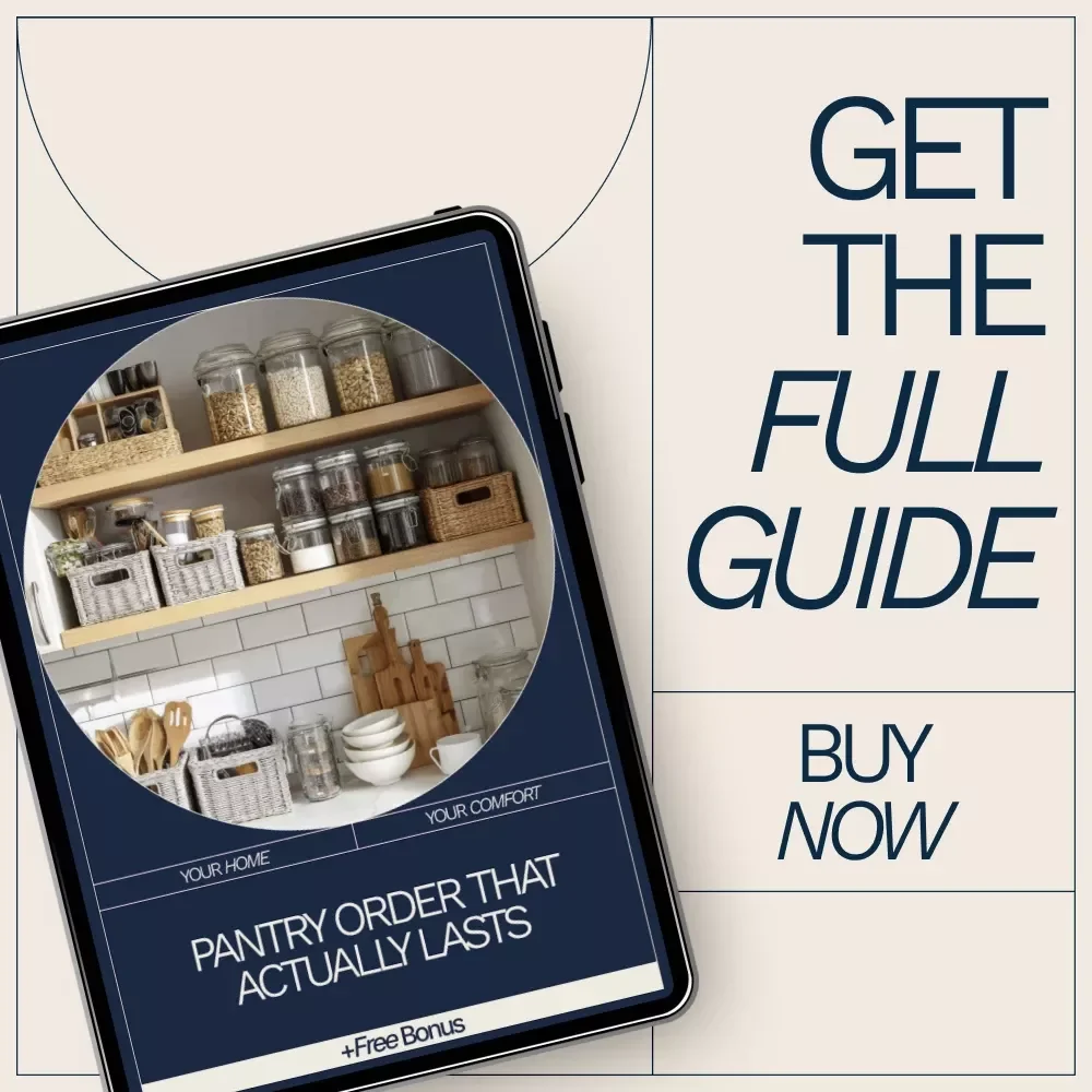 Pantry Order That Actually Lasts – A Practical eBook Guide on how to organize pantry efficiently for Busy Homes