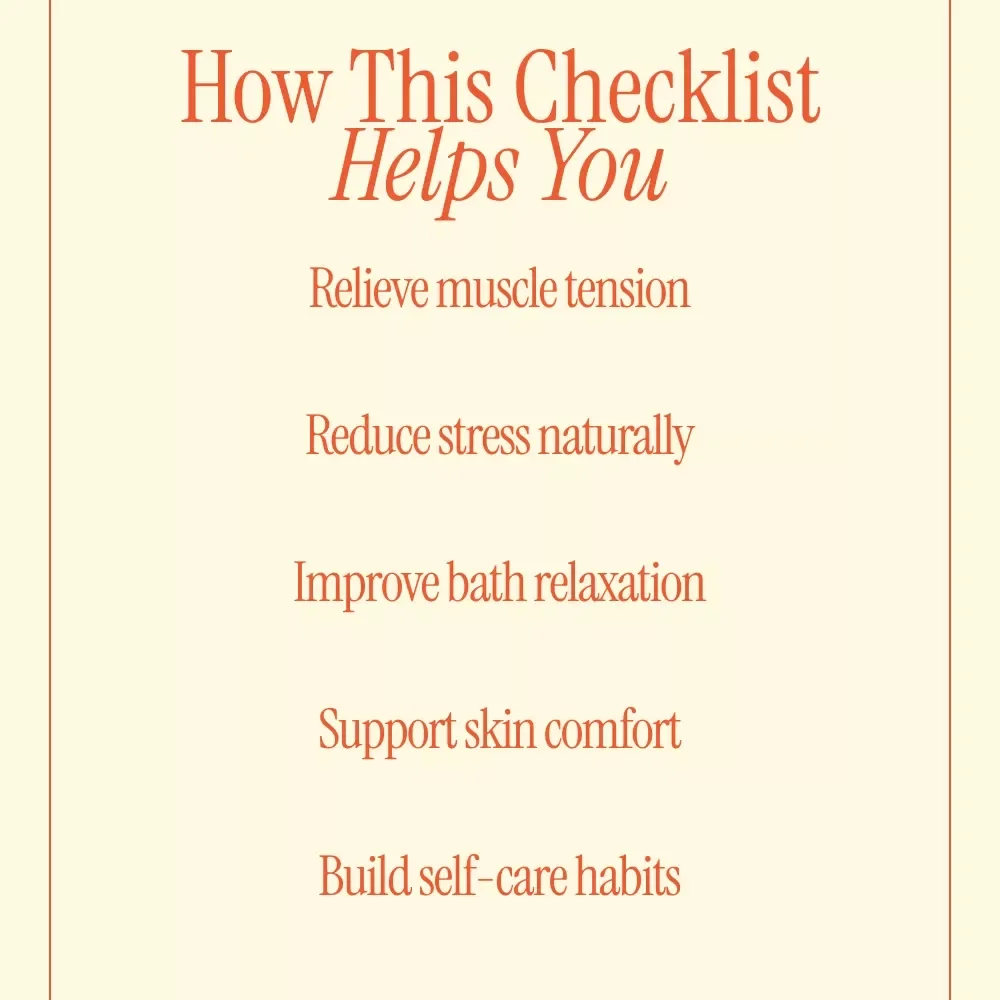 Epsom Salt Bath Benefits Checklist | Printable Self-Care Routine for Relaxation, Muscle Soothing & Wellness | Digital Download