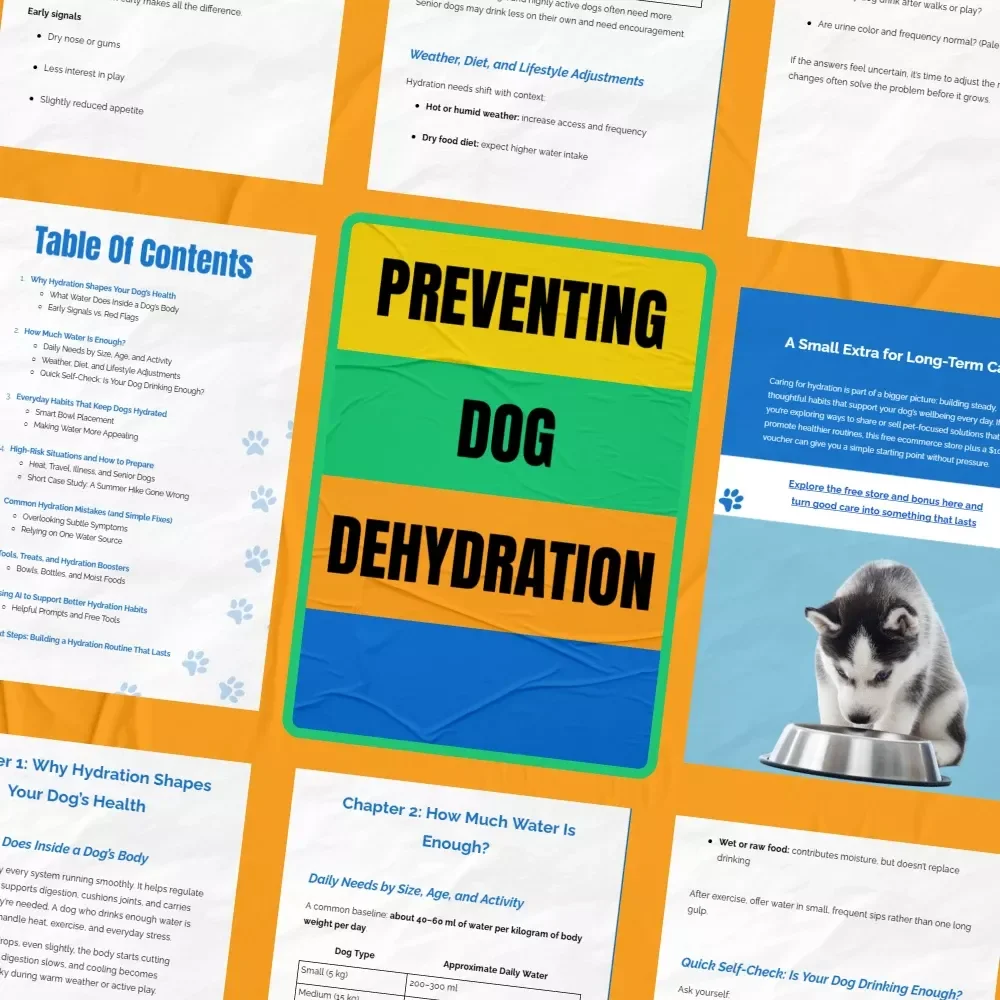 Preventing Dog Dehydration – Essential Hydration Guide for Healthy Dogs | Practical eBook for Dog Owners
