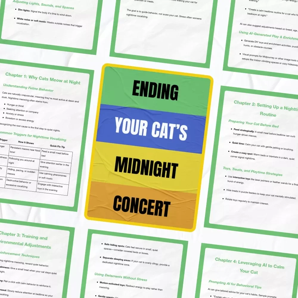 Ending Your Cat’s Midnight Concert | How to Stop Cat Meowing at Night Guide for Better Sleep & Happier Cats