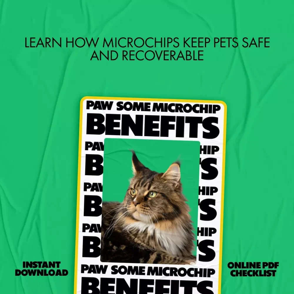 Paw-some Microchip Benefits | Pet Safety Digital Guide TYPE | Smart Checklist for Understanding Microchip Pet Benefits