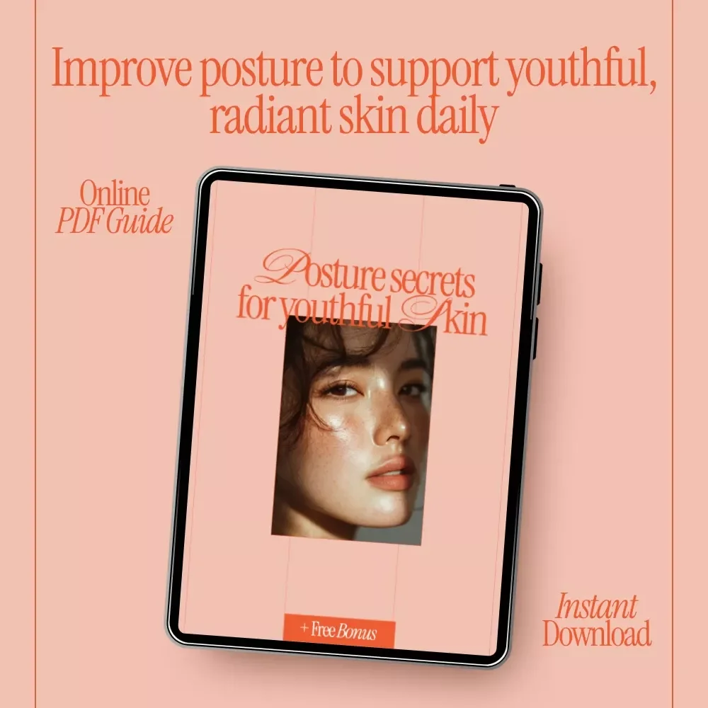 Posture Secrets for Youthful Skin – Ebook Guide on how posture affects skin appearance, Facial Aging, Tech Neck & Radiant Skin Habits