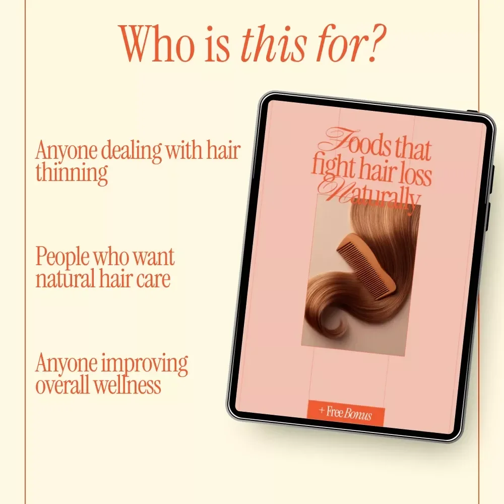 Foods That Fight Hair Loss Naturally – Complete Nutrition Guide to Foods That Prevent Hair Loss, Stronger Hair Growth, Meal Planning & AI Tools