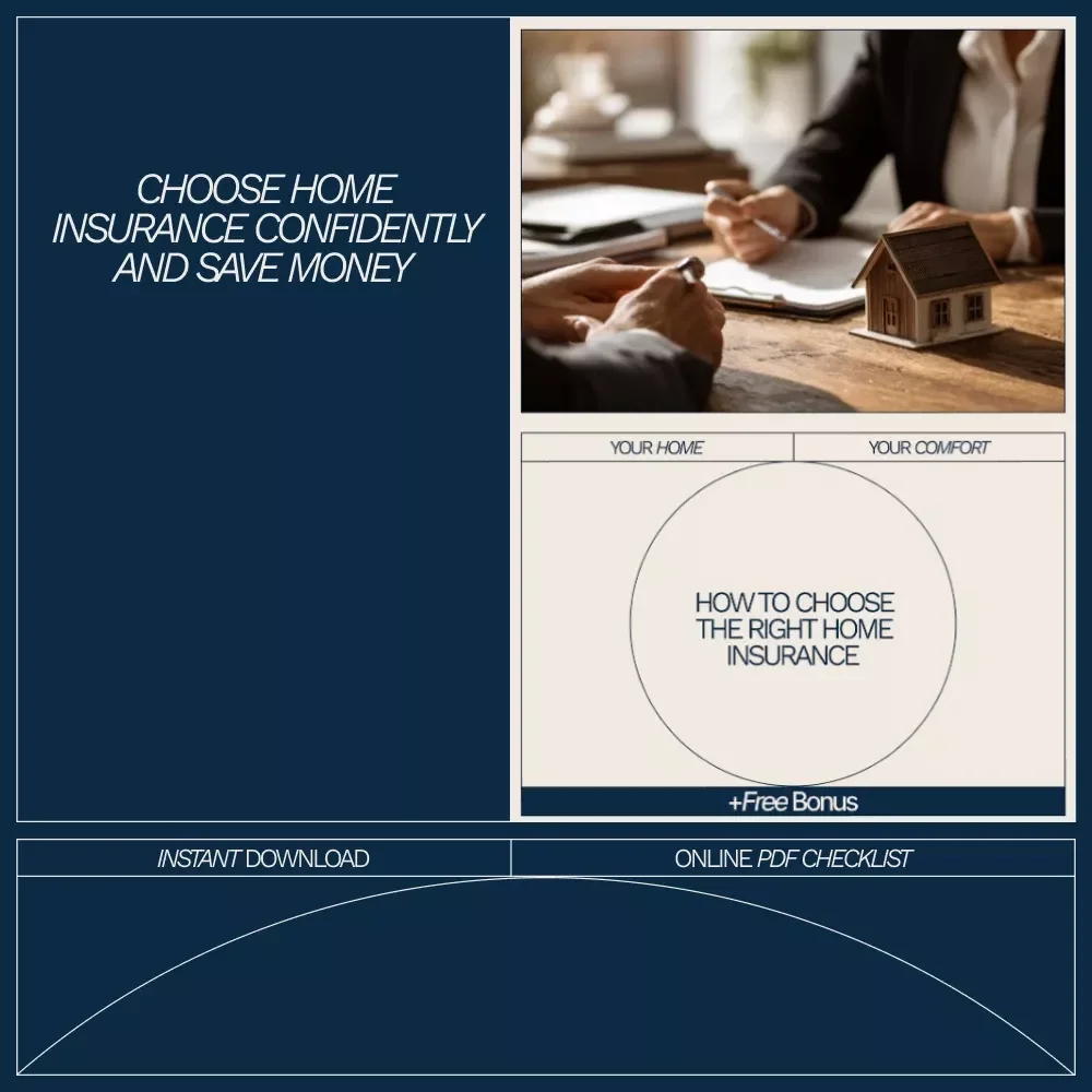 How to Choose the Right Home Insurance Checklist | Smart Homeowners Guide | how to choose right home insurance