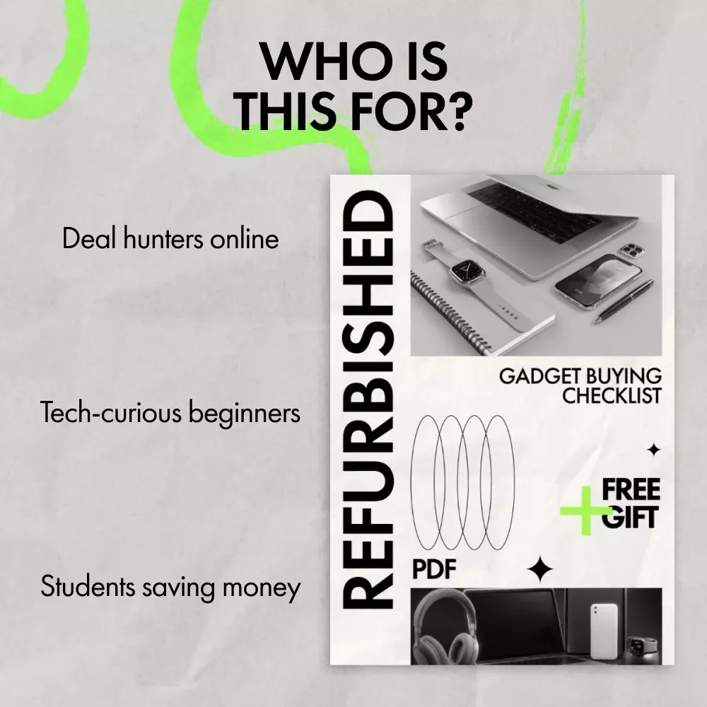 Refurbished Gadget Buying Checklist | Smart Digital Checklist Guide for What to Ask Before Buying Refurbished Gadgets | Instant Download