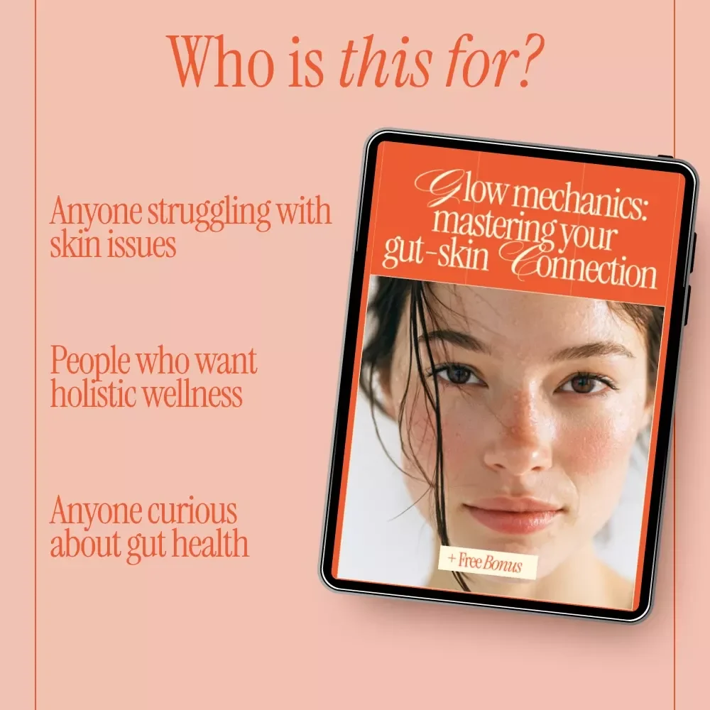 Glow Mechanics: Mastering Your Gut-Skin Connection – eBook Guide with Practical Tips for Maintaining Gut-Skin Connection, Nutrition, Lifestyle & AI Wellness Insights