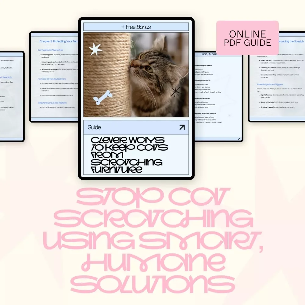 Clever Ways to Keep Cats from Scratching Furniture | Cat Training Guide, Stop Cat Scratching Sofa, Protect Furniture eBook, Digital Download for Cat Owners