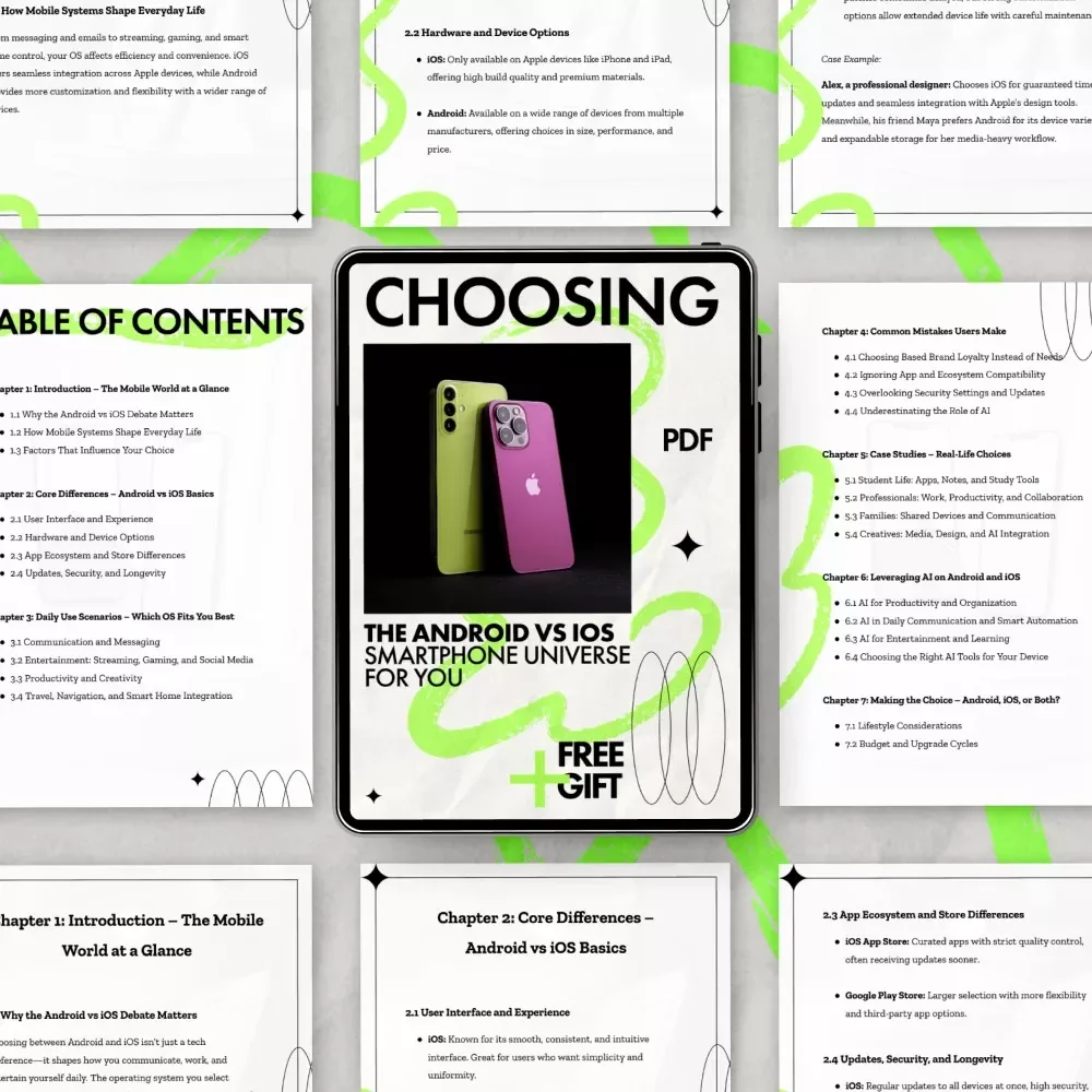 Choosing the Android vs iOS Smartphone Universe for You | Smart Buyer’s Guide eBook | android vs ios comparison