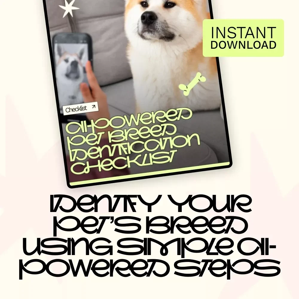AI-Powered Pet Breed Identification Checklist – Easy Digital Download, Smart AI Guide for Pet Parents, ai for pet breed identification help