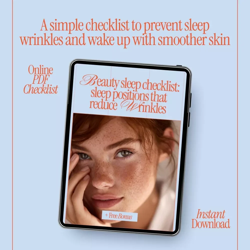 Beauty Sleep Checklist: Sleep Positions That Reduce Wrinkles | Anti-Aging Night Routine Printable | Face-Friendly Sleeping Guide