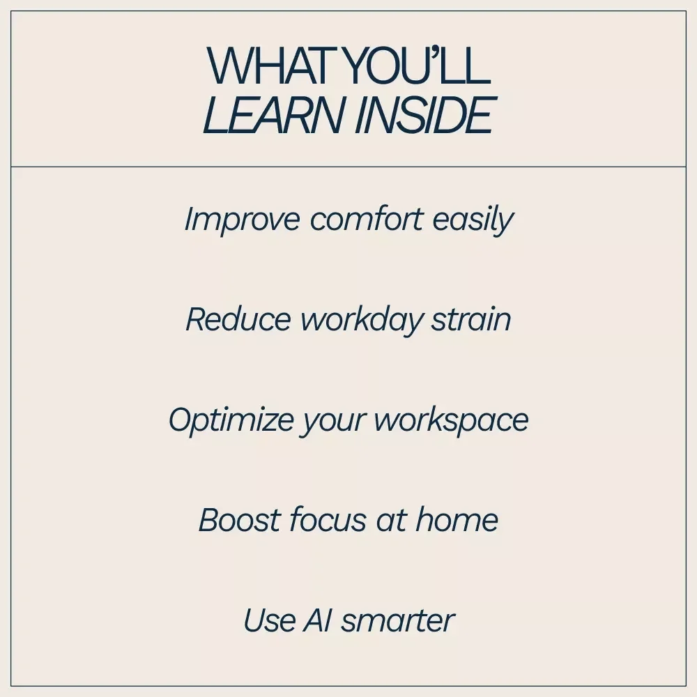 How to Add Comfort to Your Home Office – Practical eBook Guide on how to add comfort to home office, Ergonomics, Productivity & Stress-Free Workspaces