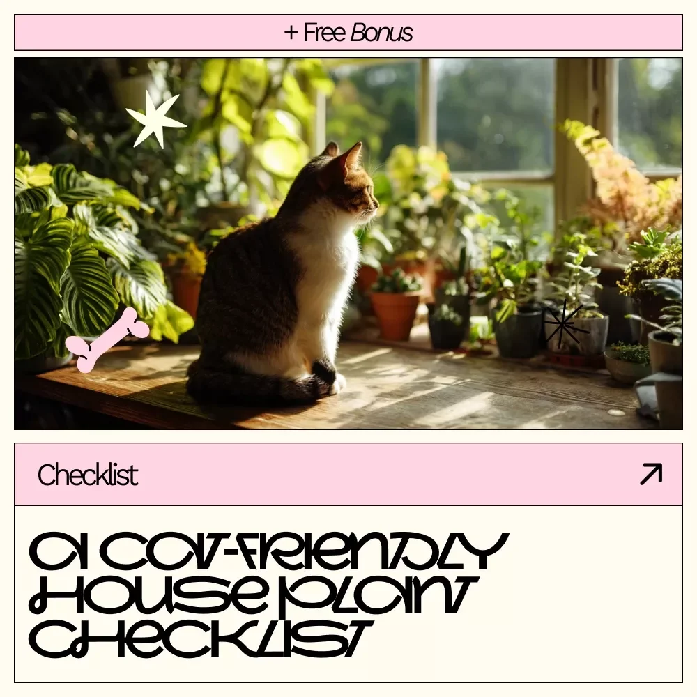 A Cat-Friendly House Plant Checklist | Cat Safe Plants Guide, Non-Toxic Houseplants for Cats, Indoor Plant Safety Checklist, Digital Download