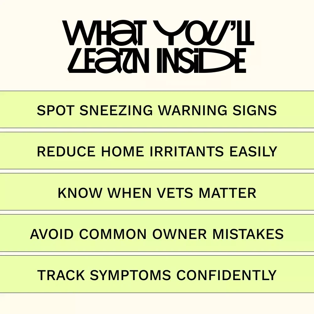 Understanding Why Your Cat Can’t Stop Sneezing – Complete eBook Guide to Cat Sneezing Frequently Causes, Symptoms, and At-Home Solutions