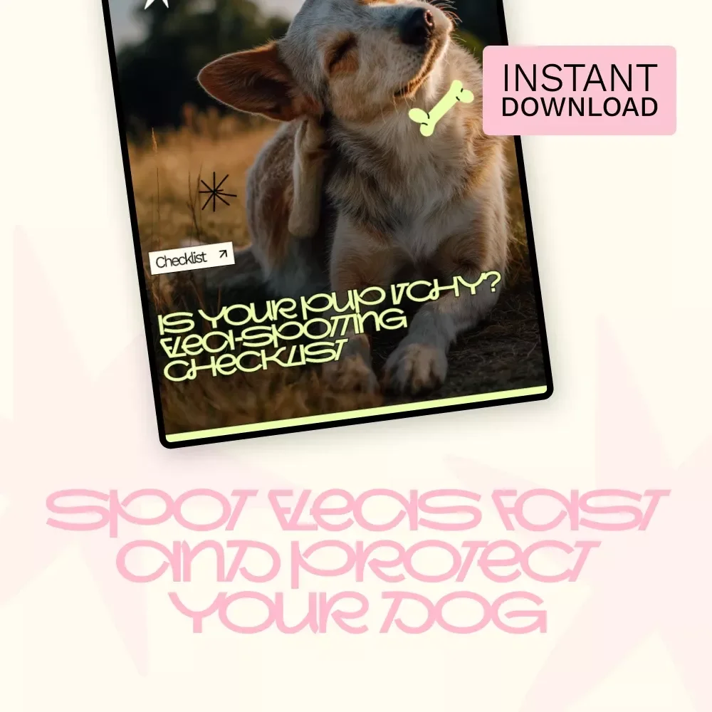 Is Your Pup Itchy? Flea-Spotting Checklist | Easy At-Home Dog Flea Detection Guide | Printable Pet Care eBook