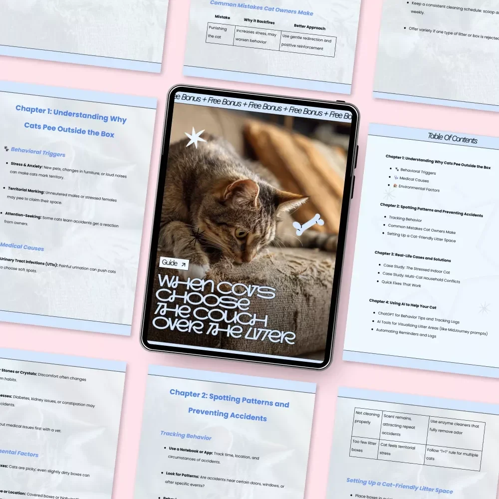When Cats Choose the Couch Over the Litter | Cat Peeing Outside the Litter Box Guide | Cat Behavior eBook | Litter Training Help | Digital Download