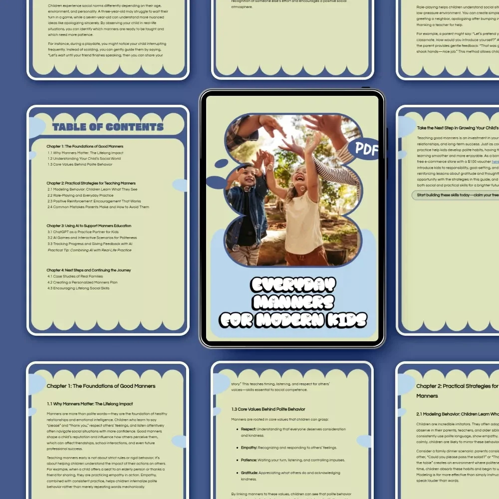 Everyday Manners for Modern Kids – A Practical Parenting Guide on How to Teach Kids Good Manners with Confidence & Consistency