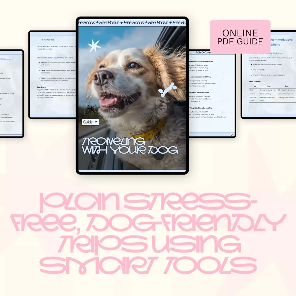 Traveling with Your Dog – Ultimate Dog-Friendly Travel Guide, Pet Travel Planner eBook, Vacation Checklist for Dog Owners, AI-Powered Trip Planning Download