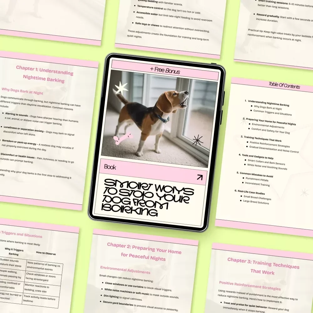 Smart Ways to Stop Your Dog from Barking | Nighttime Dog Barking Guide, Quiet Dog Training eBook, Peaceful Nights Checklist for Dog Owners