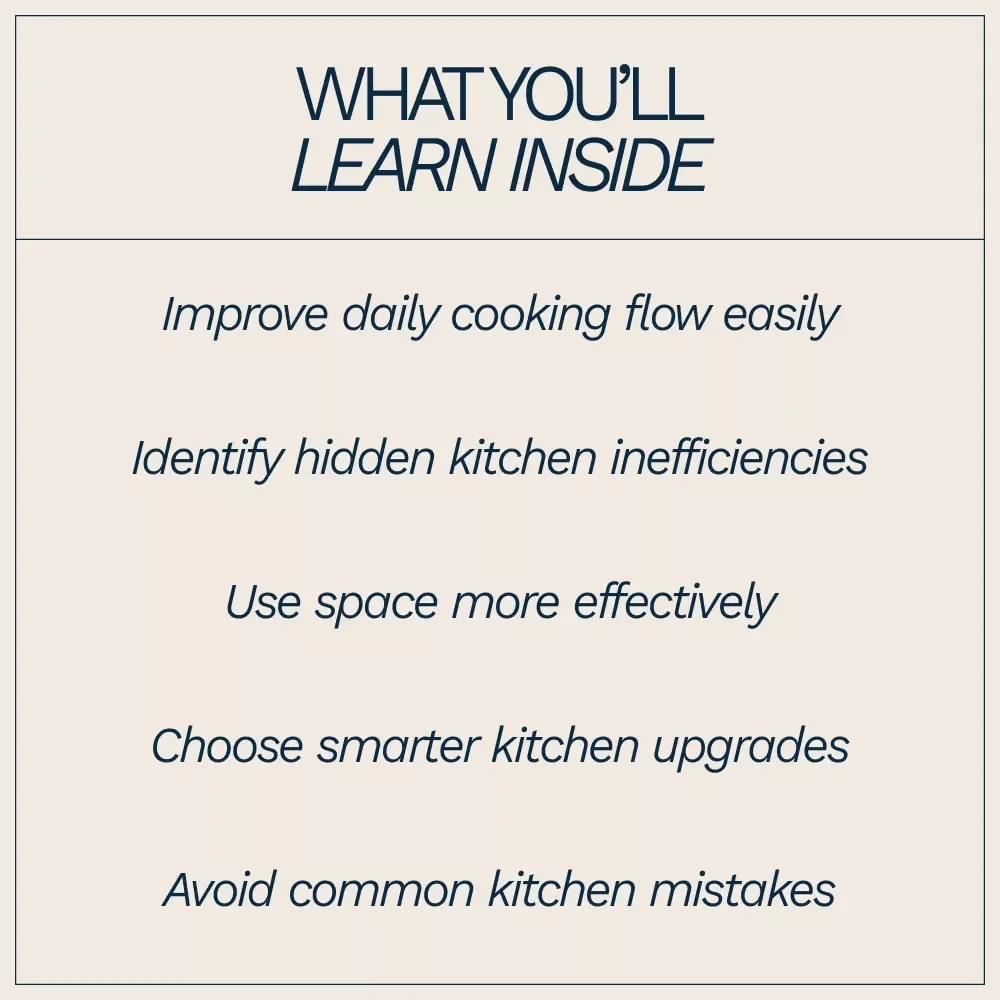 How to Make Your Kitchen More Functional – Practical eBook Guide on how to make kitchen more functional, Smart Layouts, Storage Solutions, and AI-Powered Kitchen Optimization