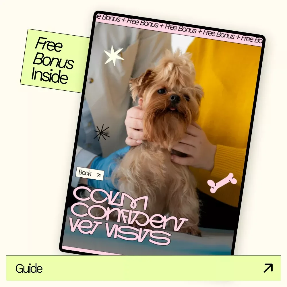 Calm Confident Vet Visits | Vet Visit Preparation Guide for Dogs & Cats | Reduce Pet Anxiety, Stress-Free Appointments, Printable eBook Checklist