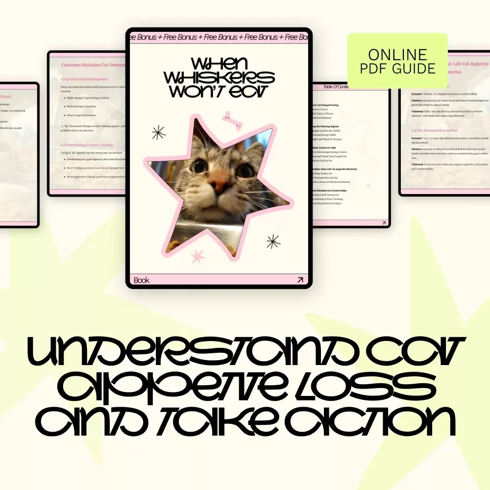 When Whiskers Won’t Eat – A Practical Cat Appetite Guide for Worried Pet Parents, Loss of Appetite Solutions, Digital eBook Download