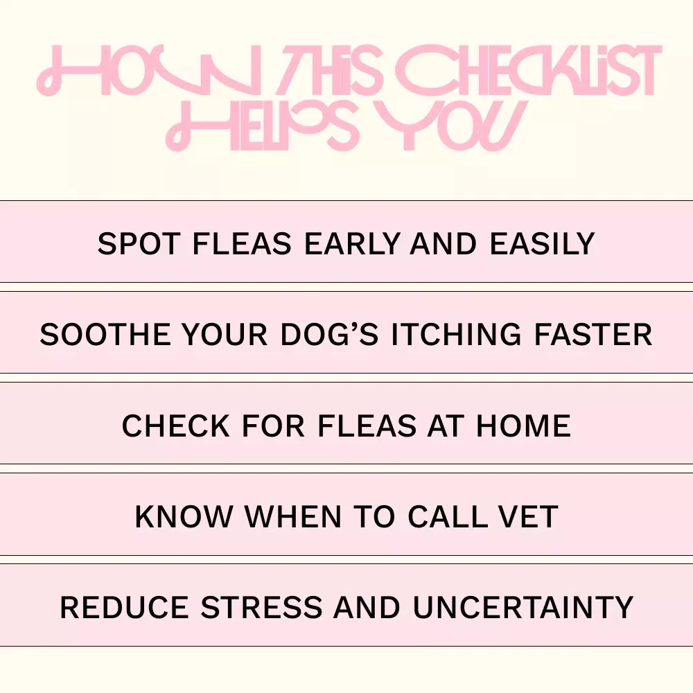 Is Your Pup Itchy? Flea-Spotting Checklist | Easy At-Home Dog Flea Detection Guide | Printable Pet Care eBook