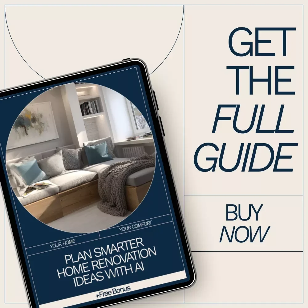 Plan Smarter Home Renovation Ideas with AI | Step-by-Step eBook for ai help for planning home renovation ideas, Layouts, Budgets & Timelines