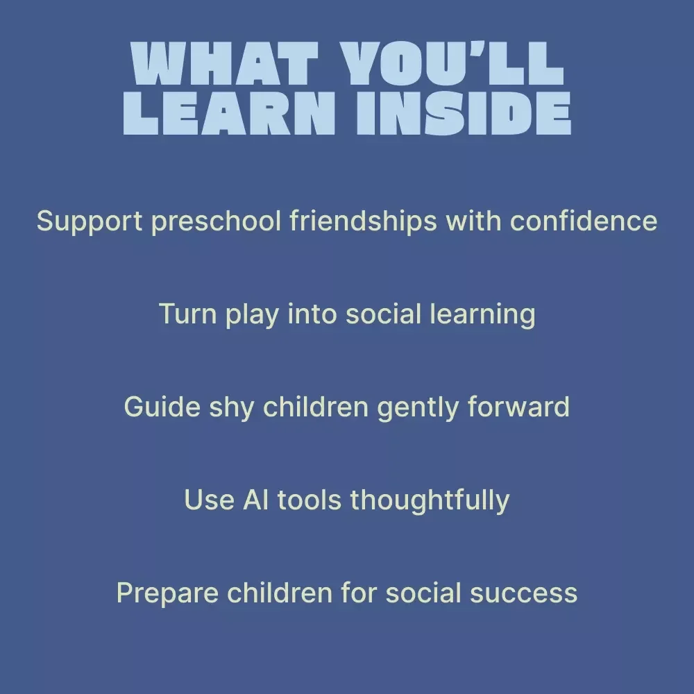 Friendship Builders: Social Skills for Preschoolers | Parent & Teacher Guide on how to support social skills in preschoolers | Digital Download