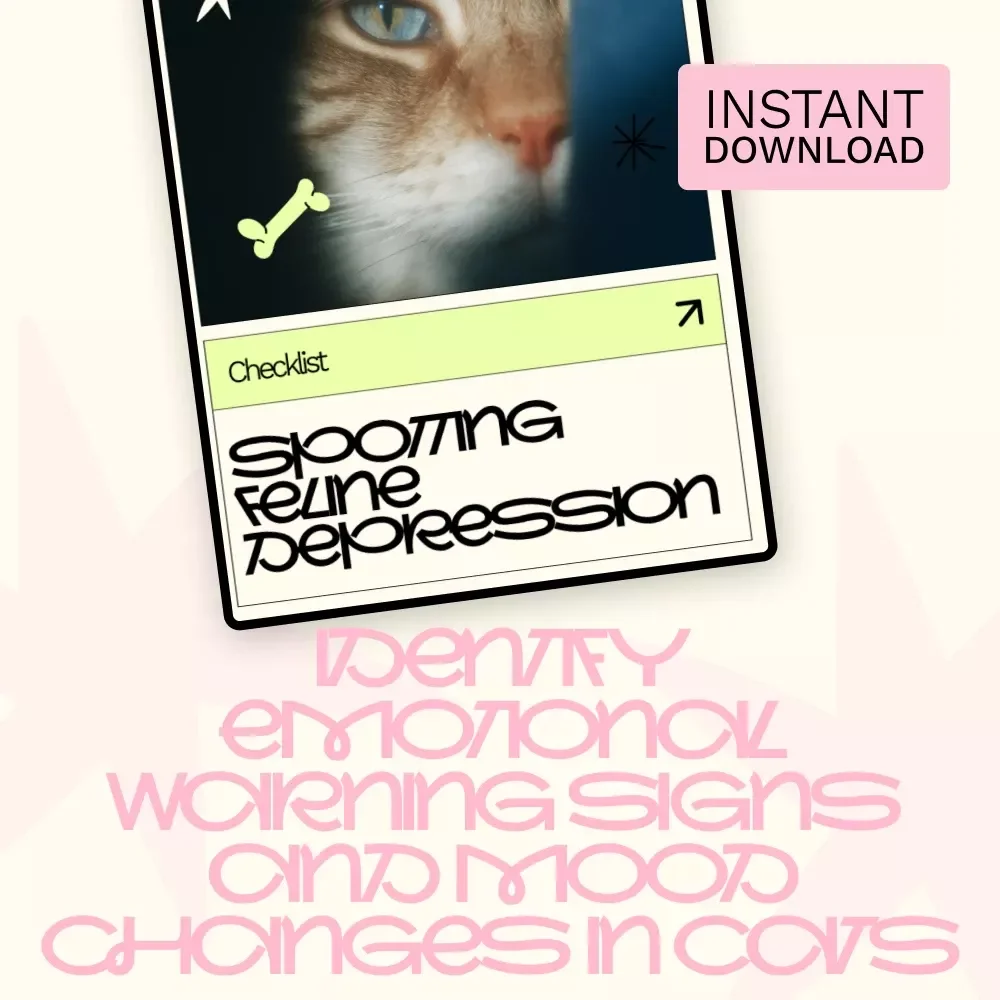 Spotting Feline Depression | Cat Behavior Guide, Emotional Health Checklist, Pet Wellness eBook for Caring Cat Owners