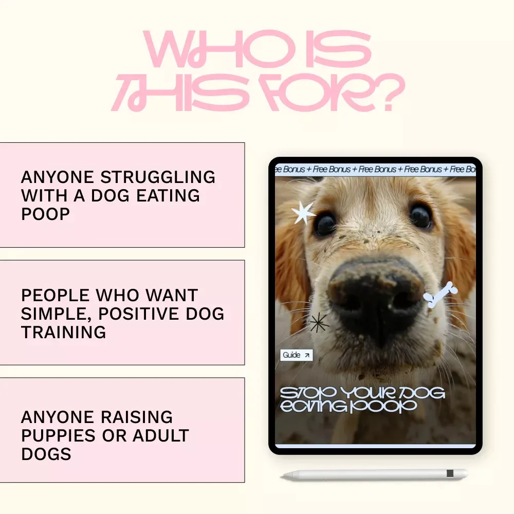 Stop Your Dog Eating Poop – Practical Dog Training Guide, Coprophagia Solution eBook, Puppy Behavior Fix Checklist, Positive Reinforcement Training Download