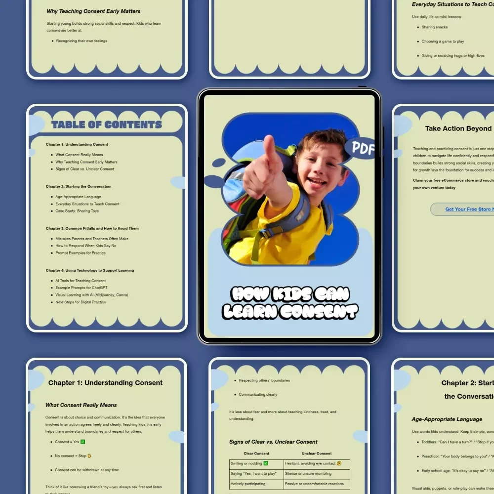 How Kids Can Learn Consent | Practical Parent & Teacher Guide on How to Teach Kids About Consent | Digital Download