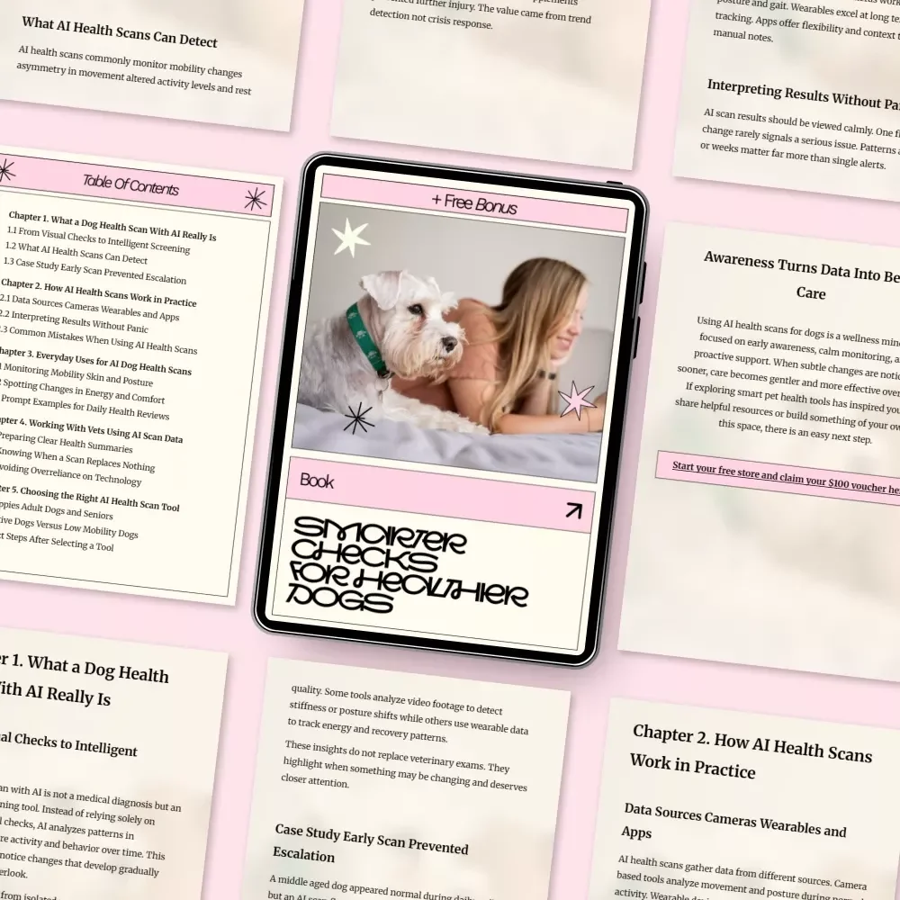 Smarter Checks for Healthier Dogs – AI Dog Wellness Guide Ebook, Dog Health Scan With AI Explained, Modern Pet Care Checklist
