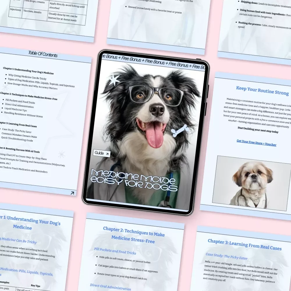 Medicine Made Easy for Dogs – Practical Guide for the Best Way to Give Dog Medicine, Stress-Free Pill & Liquid Tips, Digital Download