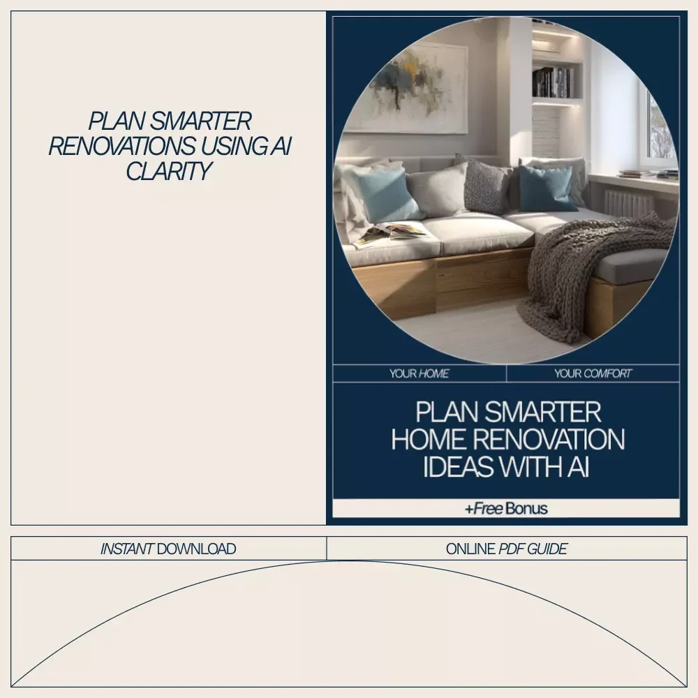 Plan Smarter Home Renovation Ideas with AI | Step-by-Step eBook for ai help for planning home renovation ideas, Layouts, Budgets & Timelines