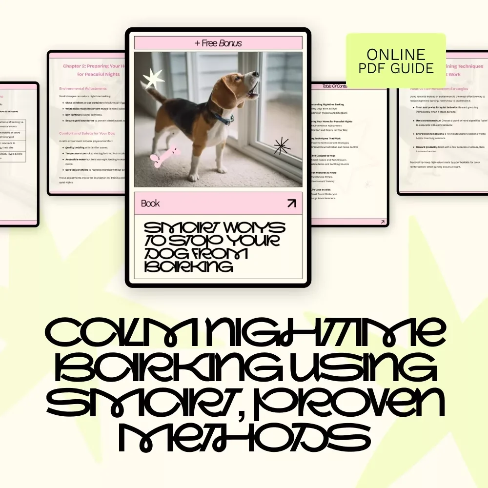 Smart Ways to Stop Your Dog from Barking | Nighttime Dog Barking Guide, Quiet Dog Training eBook, Peaceful Nights Checklist for Dog Owners