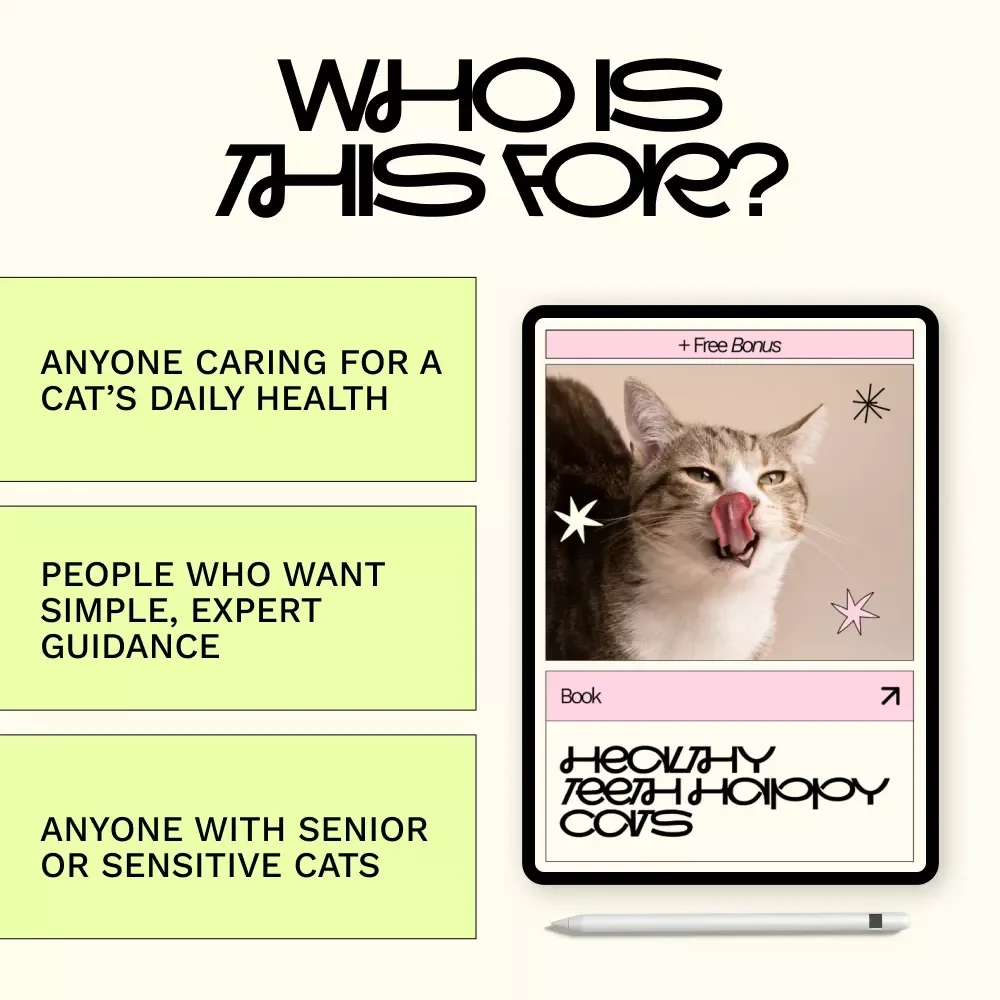 Healthy Teeth Happy Cats – Cat Dental Care Guide, Feline Oral Health eBook, Easy Home Dental Routine Checklist, Digital Download for Cat Owners