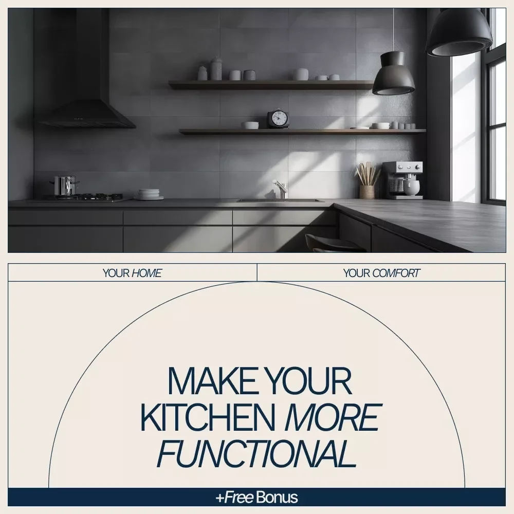 How to Make Your Kitchen More Functional – Practical eBook Guide on how to make kitchen more functional, Smart Layouts, Storage Solutions, and AI-Powered Kitchen Optimization
