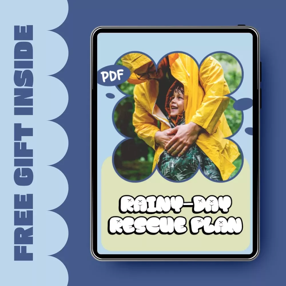 Rainy-Day Rescue Plan – Easy Indoor Activities for Rainy Days Checklist for Kids, Screen-Free Fun, Instant Digital Download
