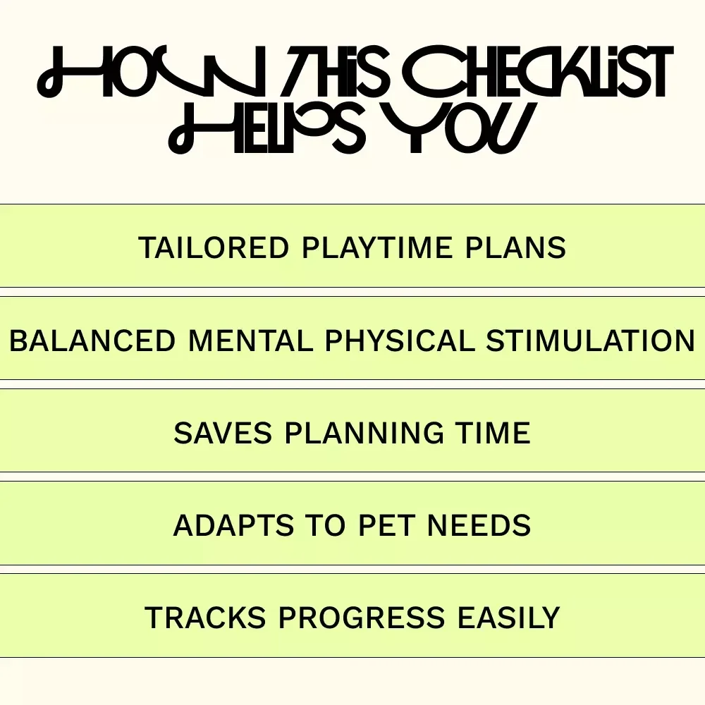 AI-Powered Pet Play Routines Checklist | Smart Daily Play Planner | ai generator for pet play routines | Digital Download