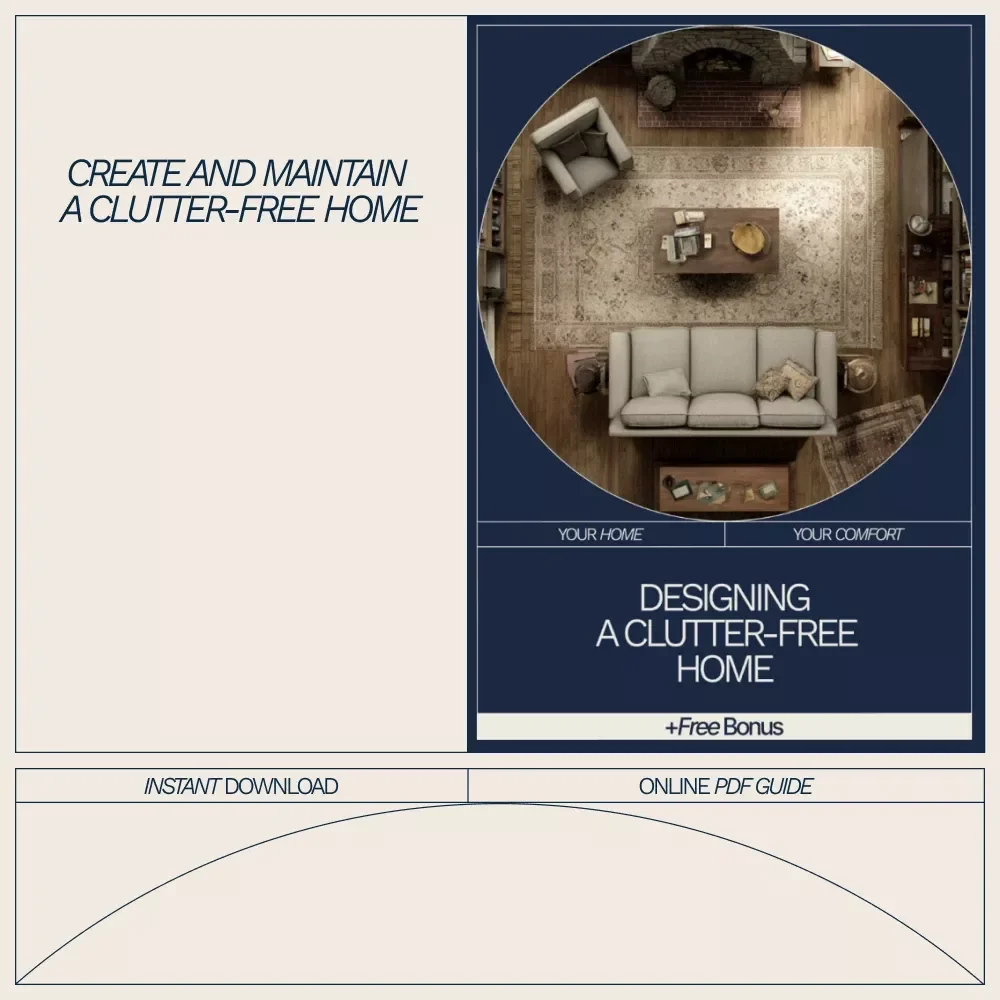 Designing a Clutter-Free Home | Practical eBook Guide on How to Design a Clutter-Free Home, Decluttering & Smart Organization