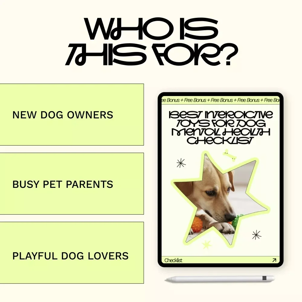 Best Interactive Toys for Dog Mental Health Checklist | Digital Download for Happy, Stimulated Dogs | Easy Canine Enrichment Guide