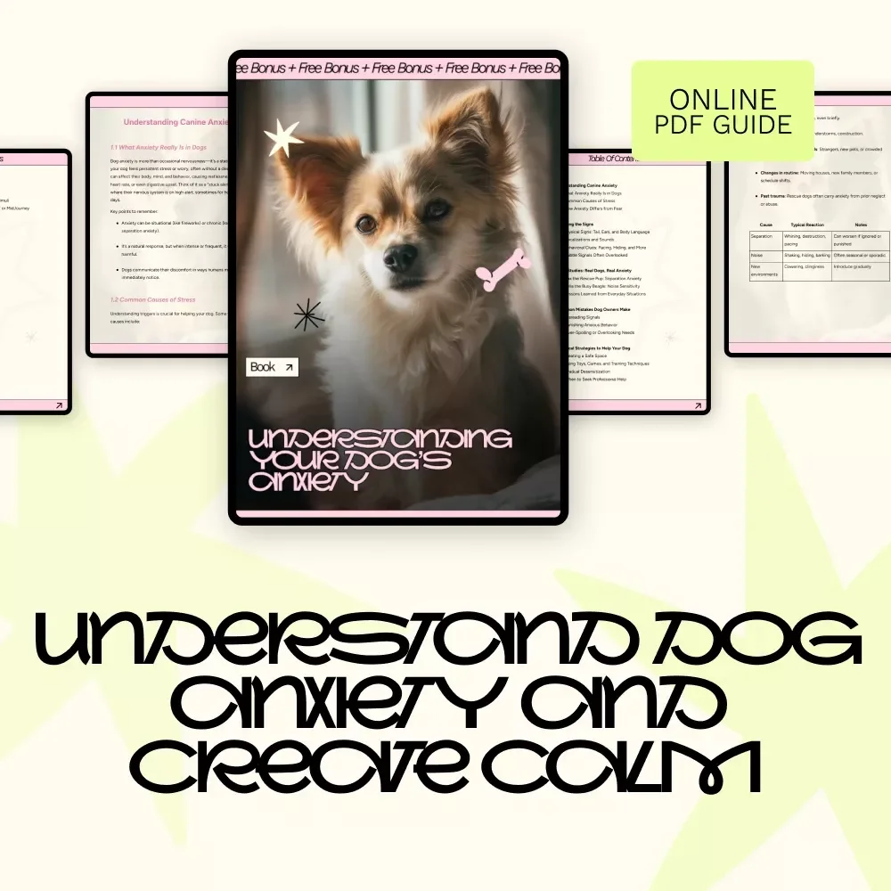 Understanding Your Dog’s Anxiety – Digital Guide to Canine Anxiety, Stress Signals, Behavior, and Calm Training Strategies